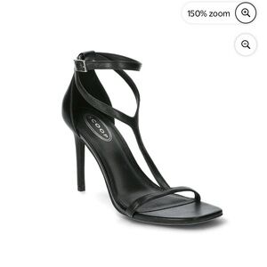 Scoop NYC Black Strappy Heels